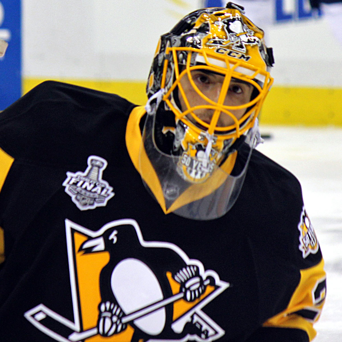 Fleury uses his helmet to take subtle shot at Niskanen