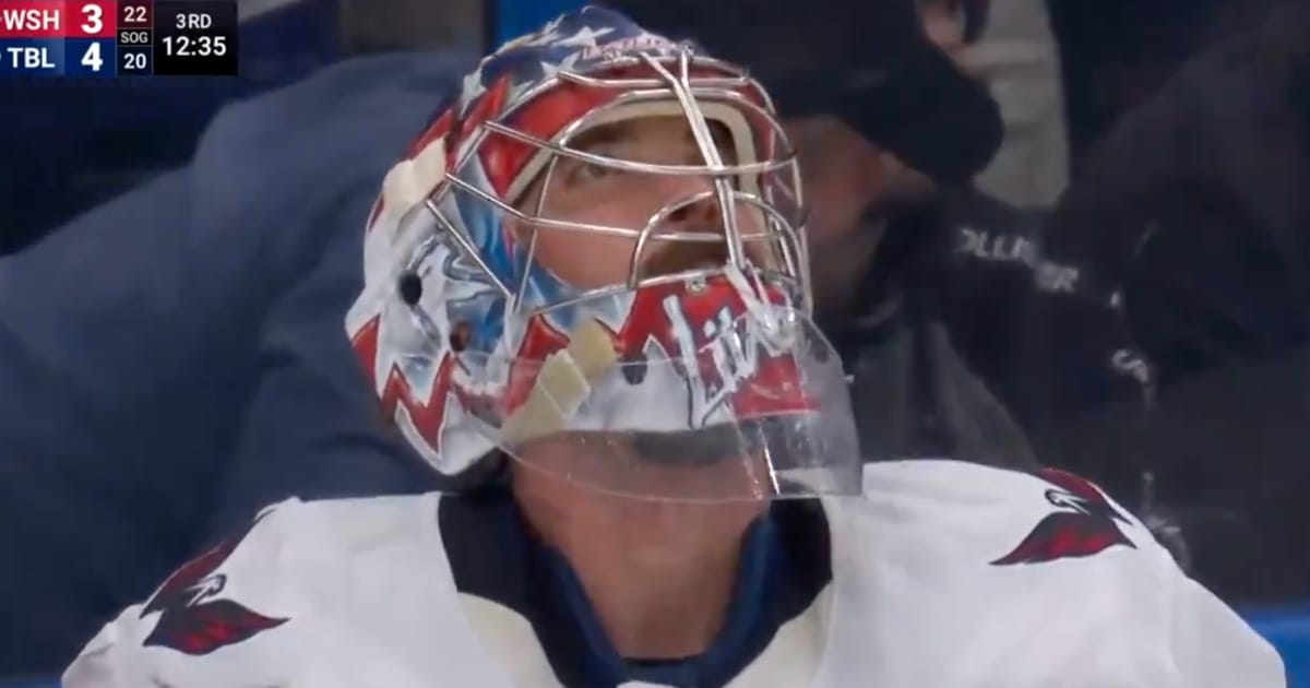 Charlie Lindgren of the Washington Capitals