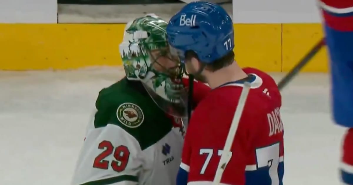 Minnesota Wild's Marc-Andre Fluery in a game against the Montreal Canadiens