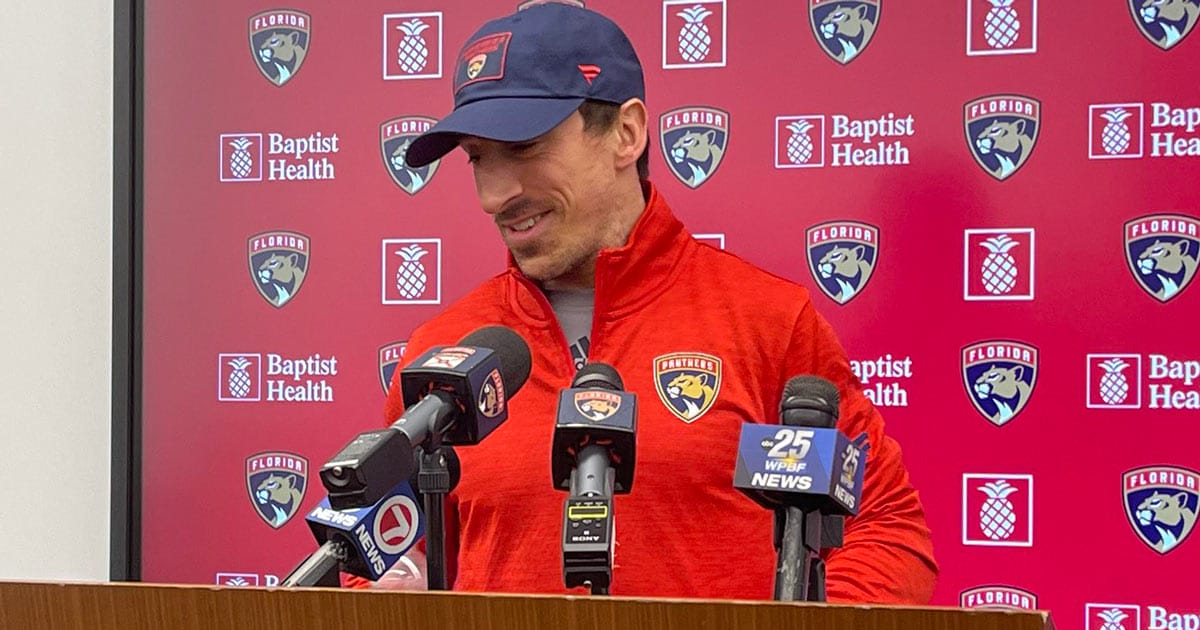 This was Brad Marchand's very first text in Panthers' group chat