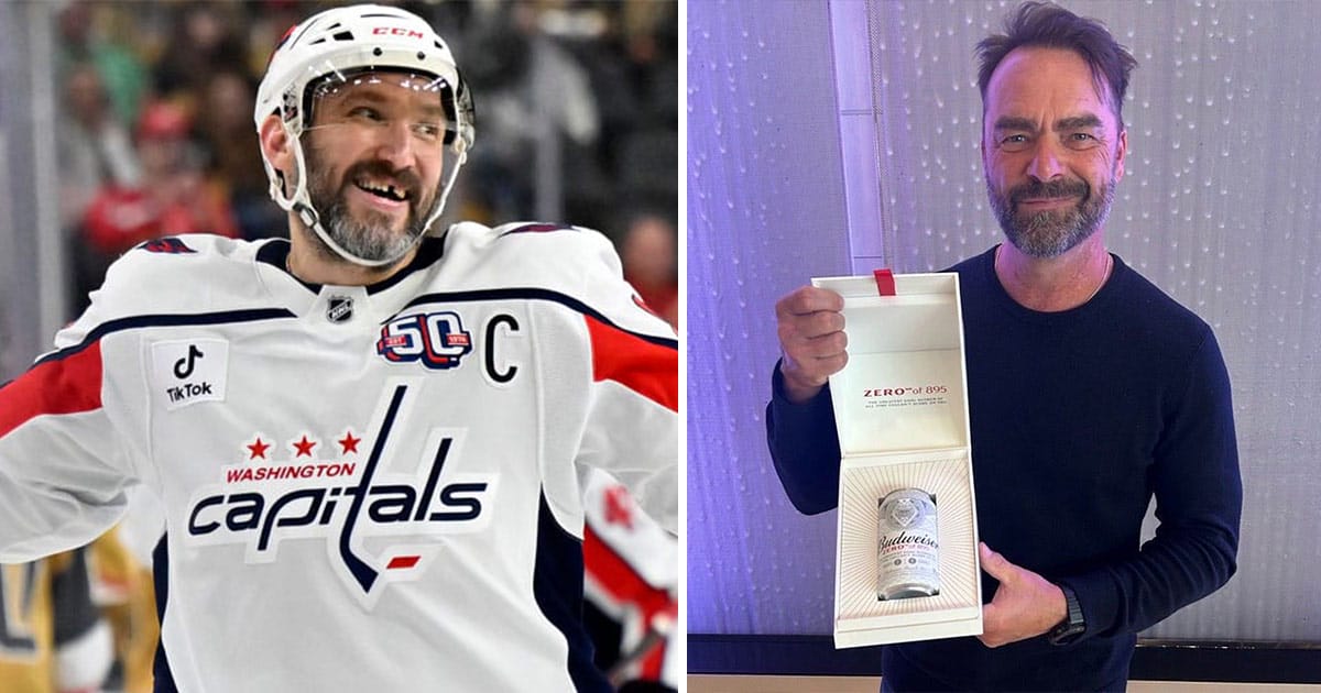 Washington Capitals' Alex Oveckin and former NHLer Curtis Joseph