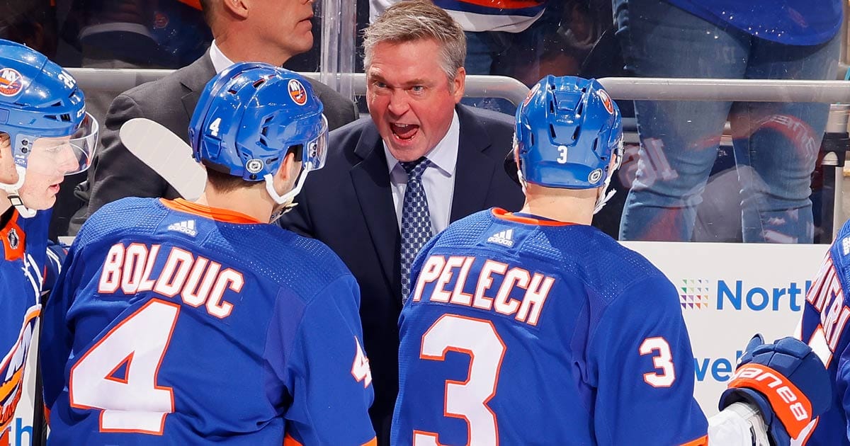 New York Islanders' head coach Patrick Roy