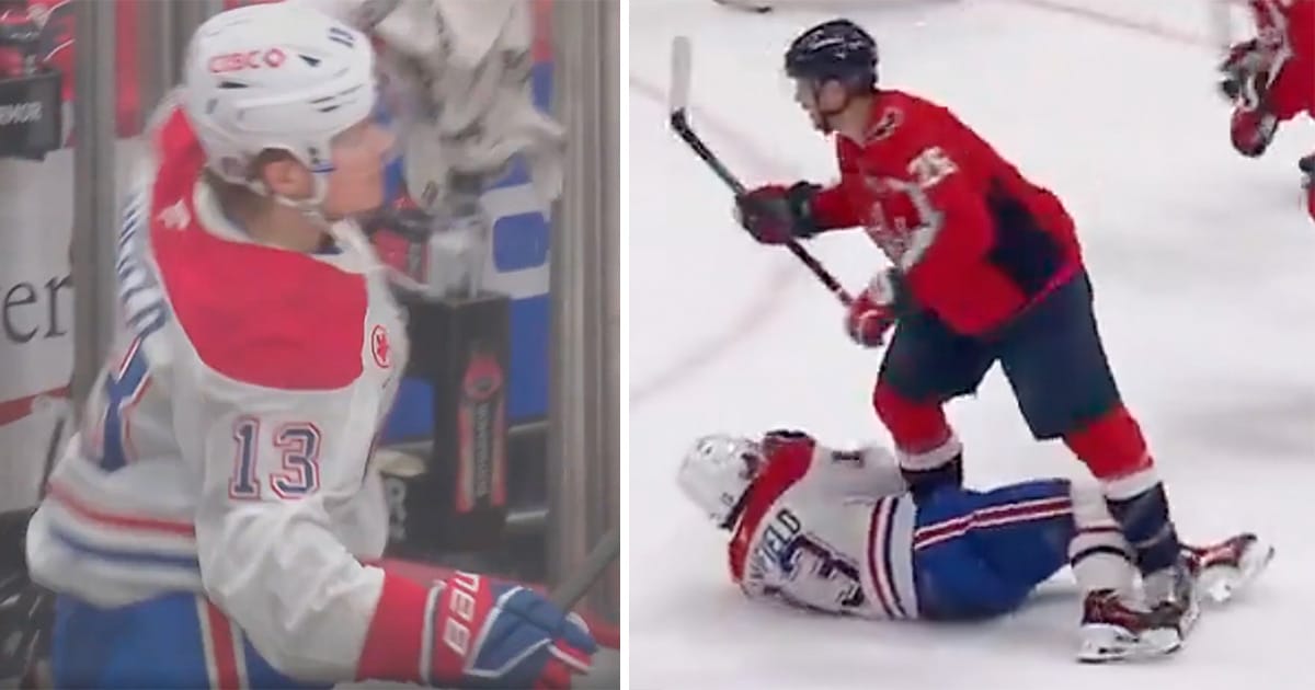 Montreal Canadiens' Cole Caufield against the Washington Capitals