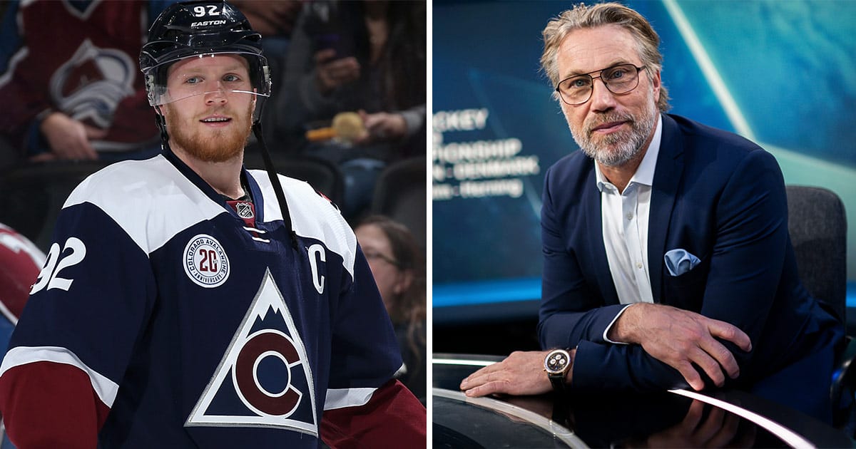 Colorado Avalanche's Gabriel Landeskog and Peter Forsberg