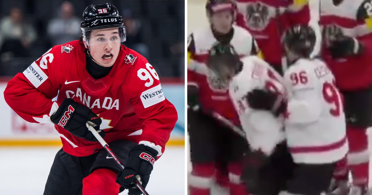 Team Canada's Macklin Celebrini and Sidney Crosby