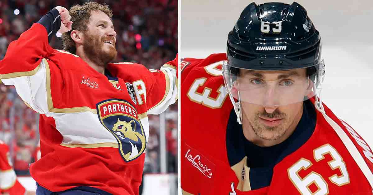 Matthew Tkachuk and Brad Marchand