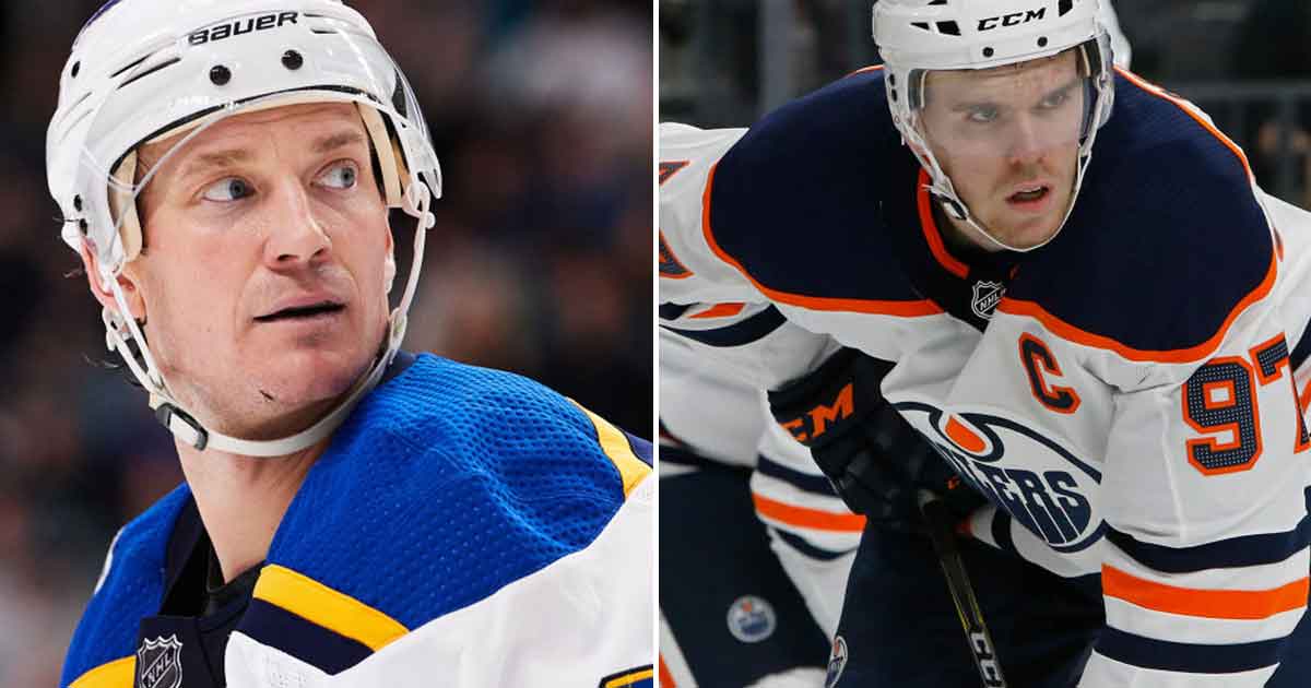 Jay Bouwmeester and Connor McDavid