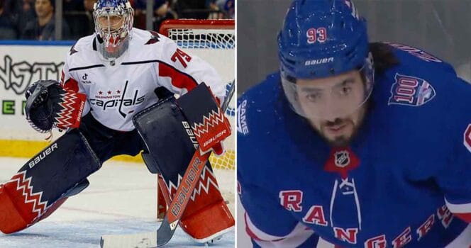 Charlie Lindgren and Mika Zibanejad