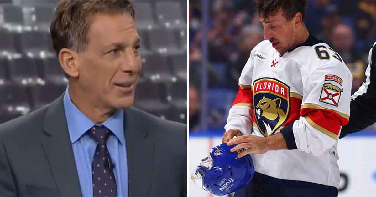Chris Chelios and Brad Marchand