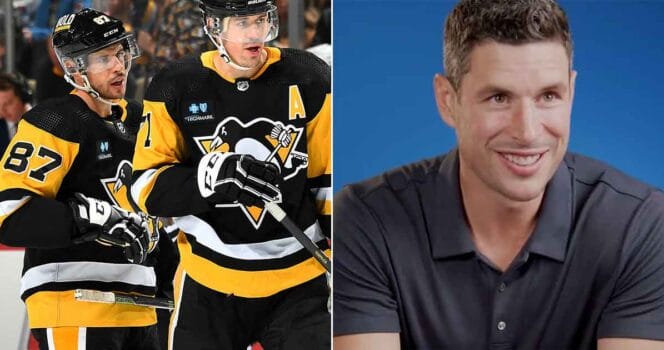 Evgeni Malkin and Sidney Crosby