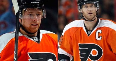 Claude Giroux and Chris Pronger