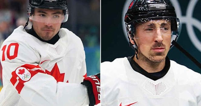 Nick Suzuki and Brad Marchand