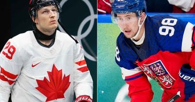 Nathan MacKinnon and Martin Necas