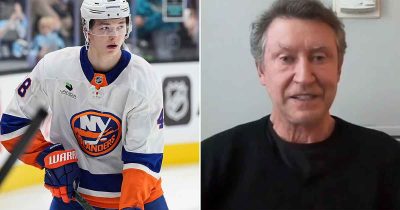 Matthew Schaefer and Wayne Gretzky