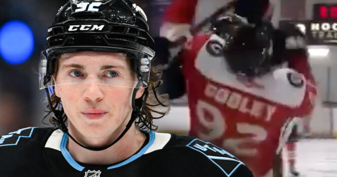 Logan Cooley involved in brawl during 3v3 summer league
