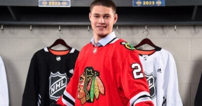 Roman Kantserov of the Chicago Blackhawks