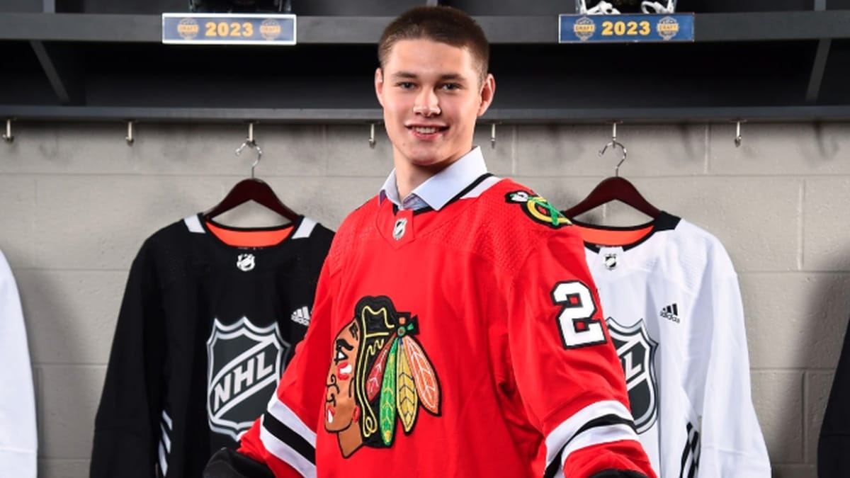 Roman Kantserov of the Chicago Blackhawks