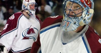 Adam Foote walked in on Patrick Roy doing something odd