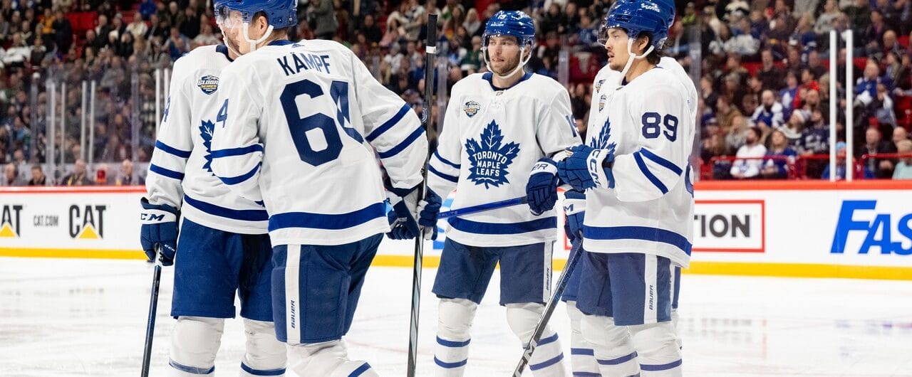 Toronto Maple Leafs celebrate a goal