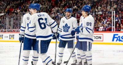 Toronto Maple Leafs celebrate a goal