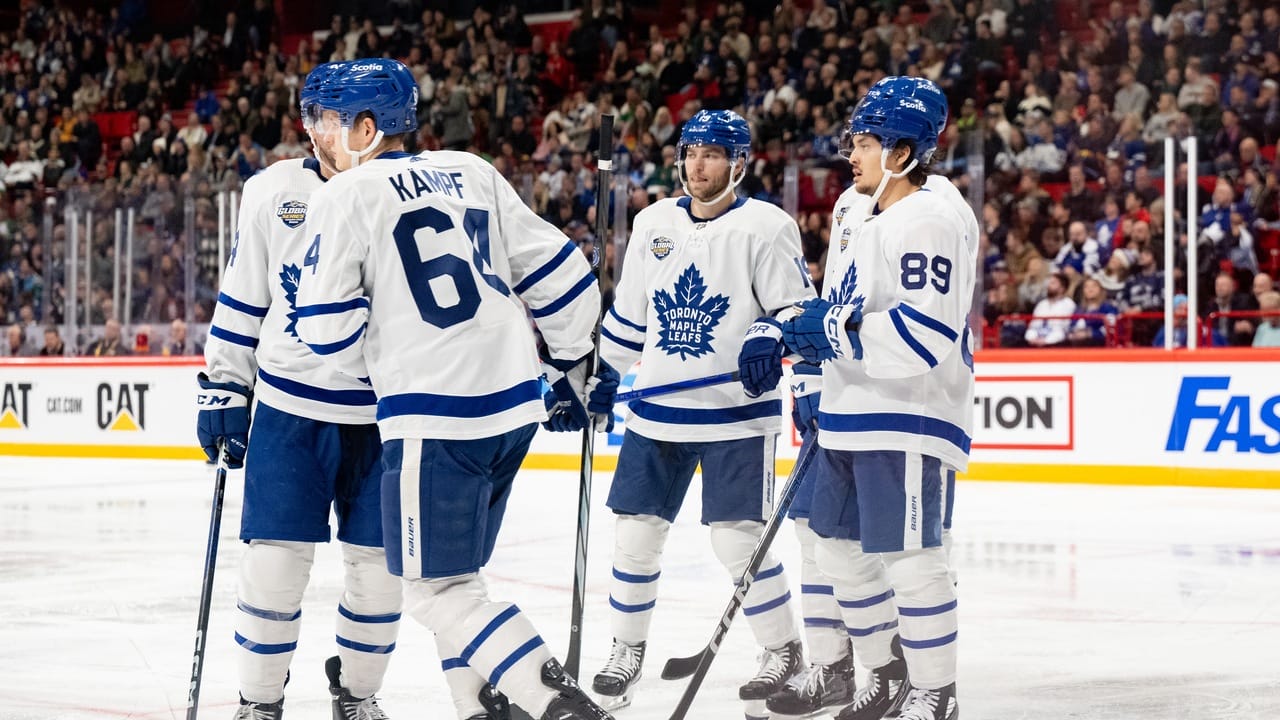 Toronto Maple Leafs celebrate a goal