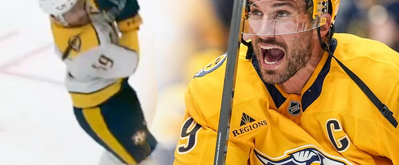Roman Josi's trip back to the bench has fans in tears