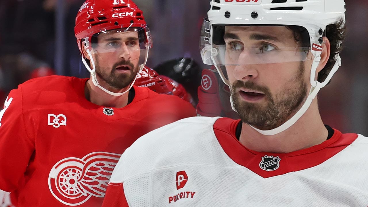 Dylan Larkin answers the Bell Centre's chants for him