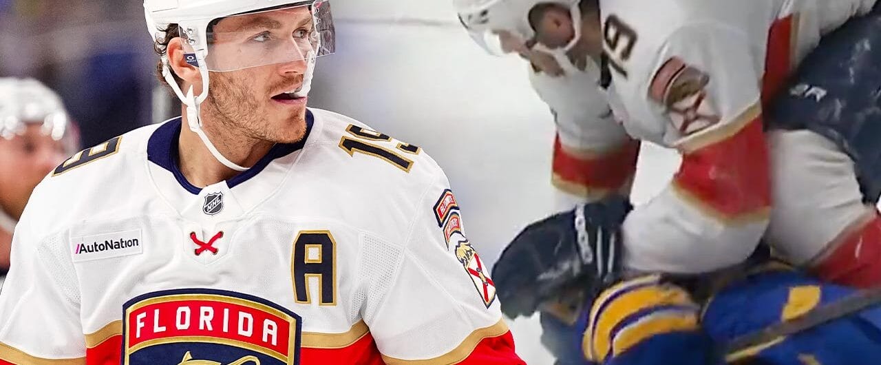 Matthew Tkachuk got away with one against the Sabres