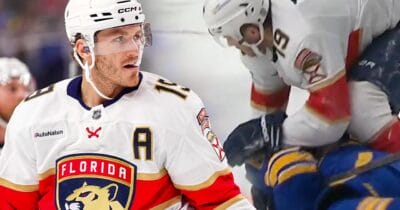 Matthew Tkachuk got away with one against the Sabres
