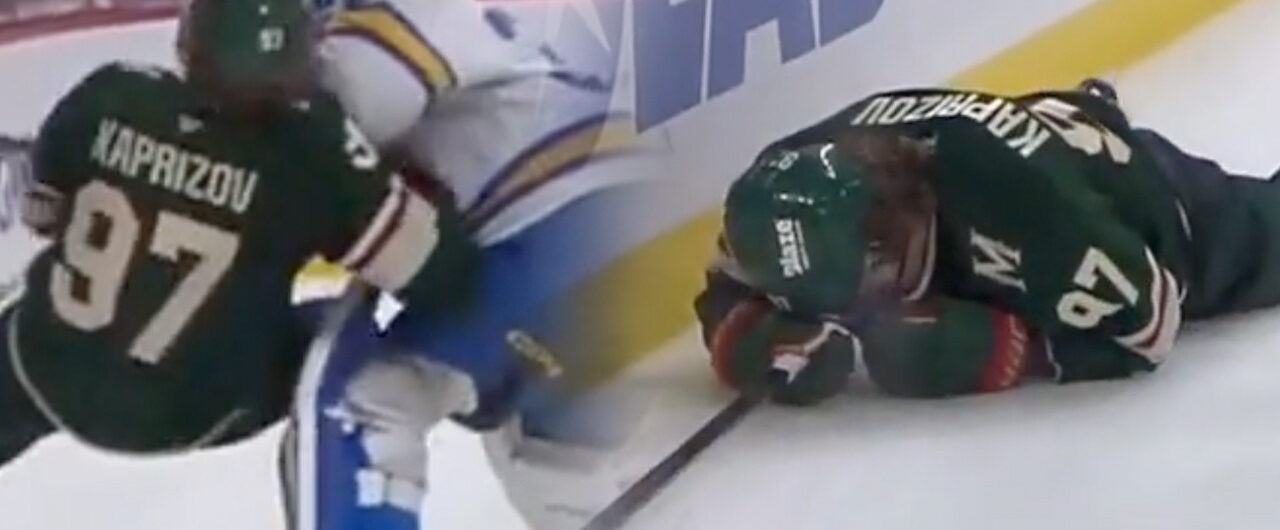Joel Hofer is being slammed for flattening Kaprizov
