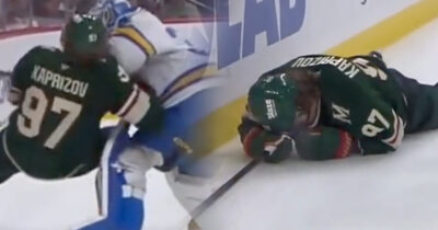 Joel Hofer is being slammed for flattening Kaprizov