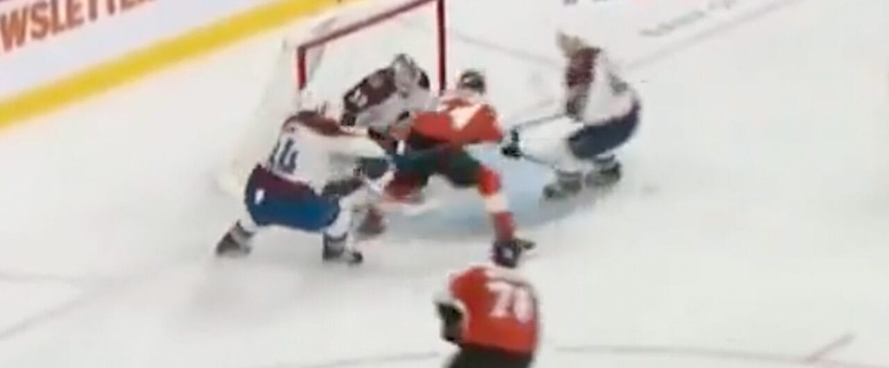 Cole Knuble got a brutal welcome to the NHL on debut