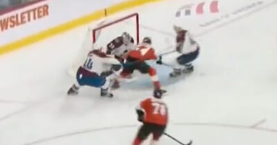 Cole Knuble got a brutal welcome to the NHL on debut