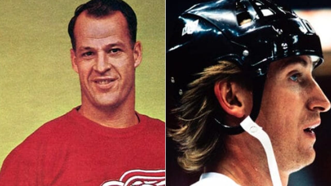 Gordie Howe and Wayne Gretzky
