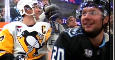 Andrew Peeke's gesture at Sidney Crosby is going viral