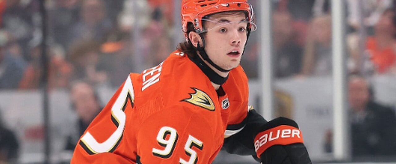 Roger McQueen of the Anaheim Ducks