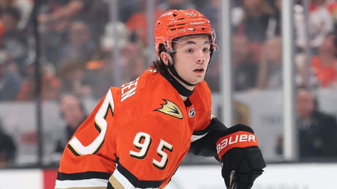 Roger McQueen of the Anaheim Ducks