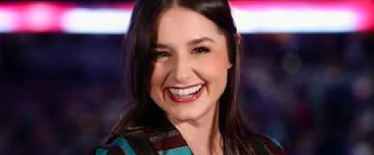 Rachel Tos of the Colorado Avalanche broadcast