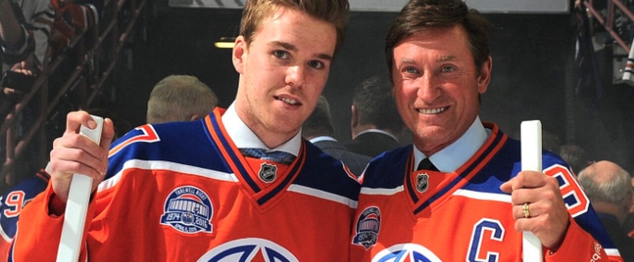 Connor McDavid and Wayne Gretzky