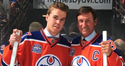 Connor McDavid and Wayne Gretzky