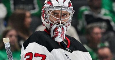 Connor Hellebuyck's Halloween costume was a bold choice