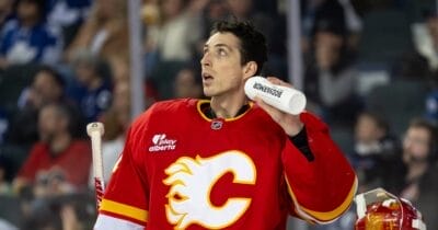 Devin Cooley of the Calgary Flames