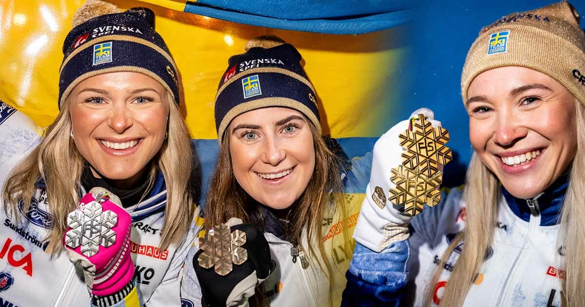 Frida Karlsson, Ebba Andersson, Jonna Sundling, skidor