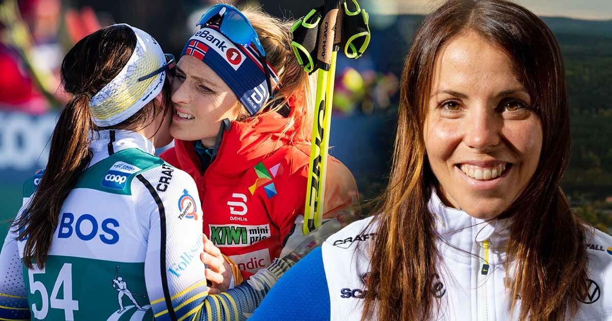 Charlotte Kalla, Therese Johaug, skidor