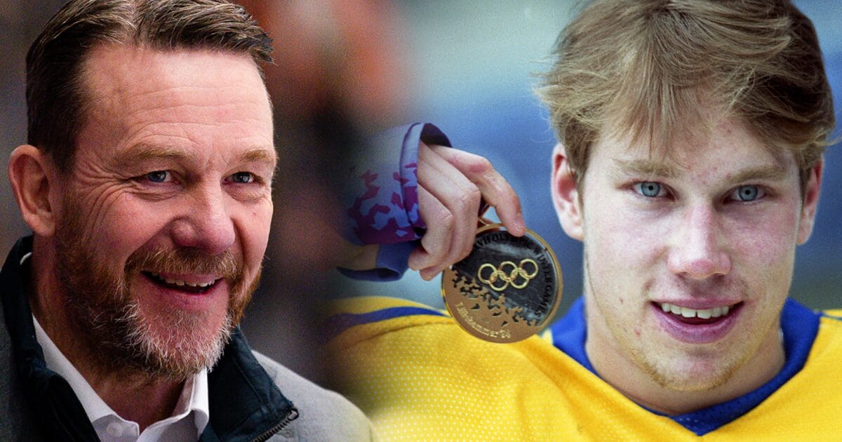 Challe Berglund och ung Peter Forsberg
