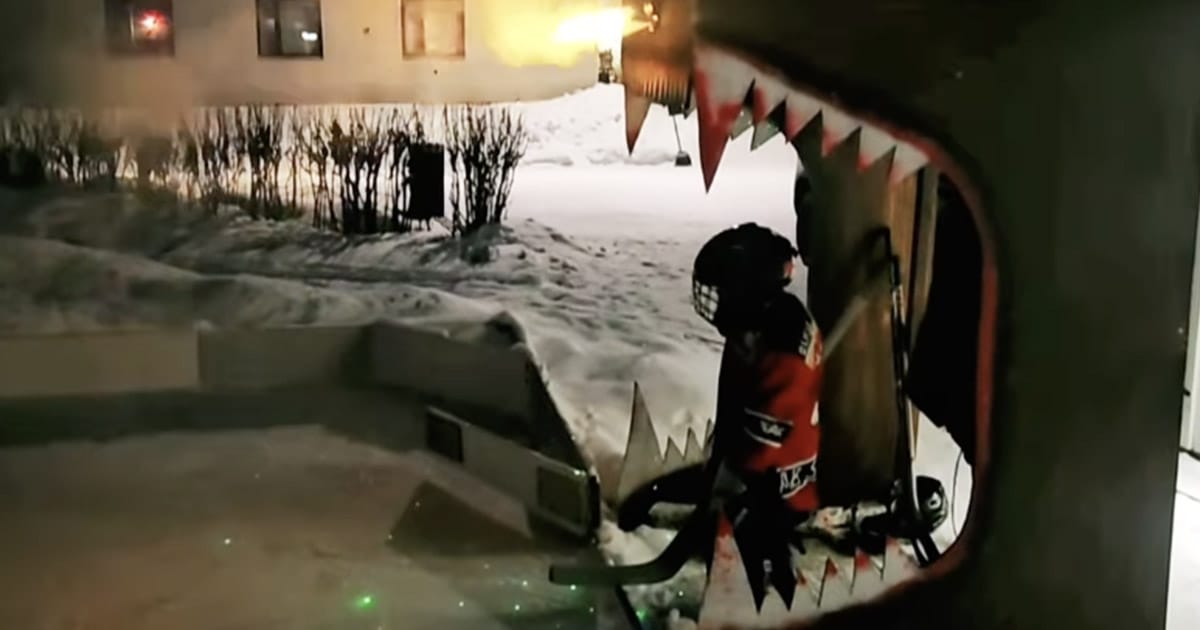Hockeyfarsan Victor i Borden hyllas av alla för sitt otroliga hemmabygge för barnen.