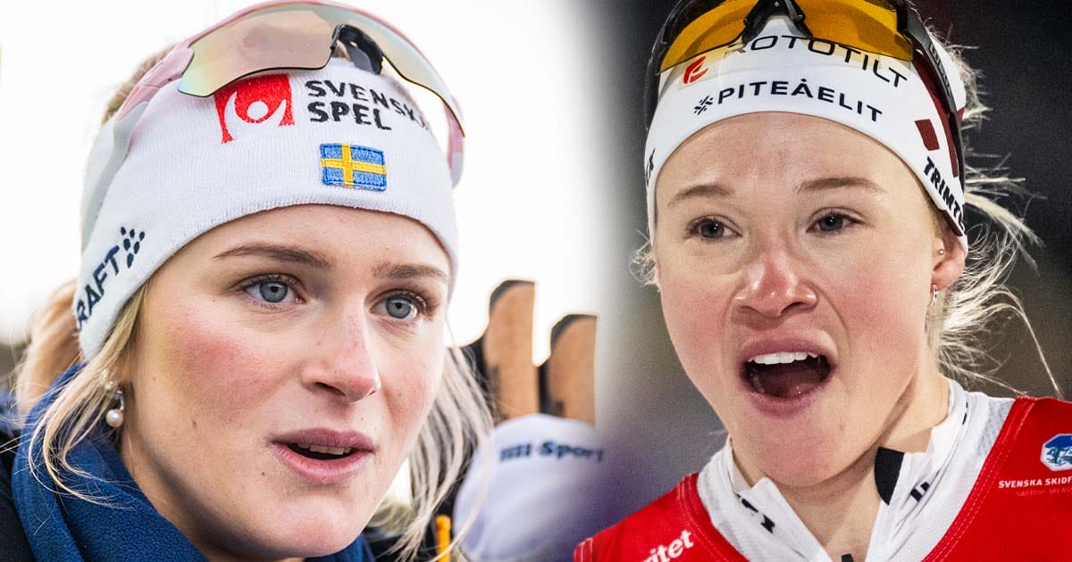 Jonna Sundling och Frida Karlsson fick sig en chock efter oväntade mötet i skidspåren.