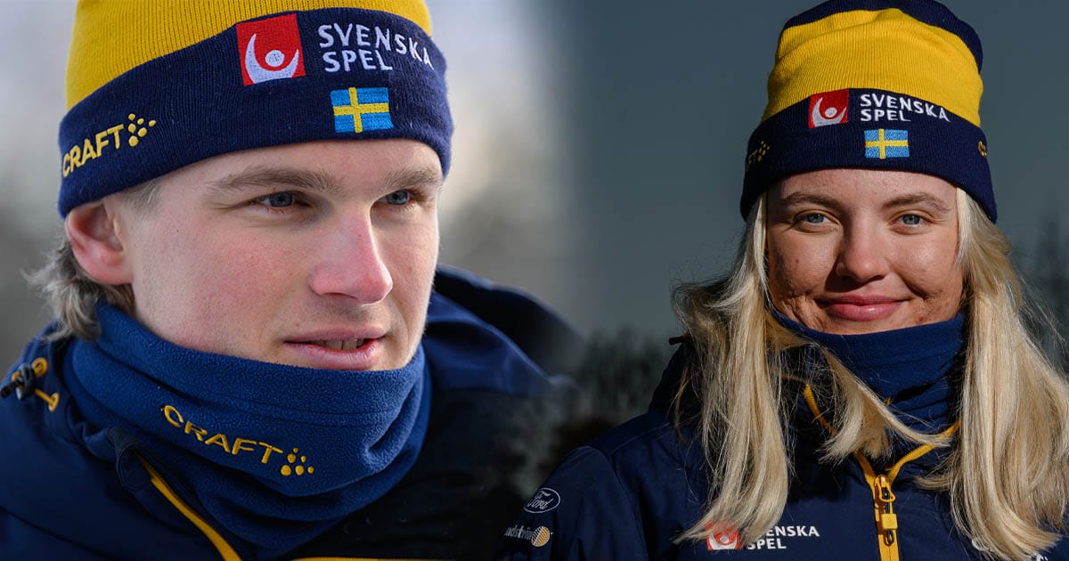 Edvin Anger kommer med en Norge-pik till lagkamraterna i skidlandslaget.