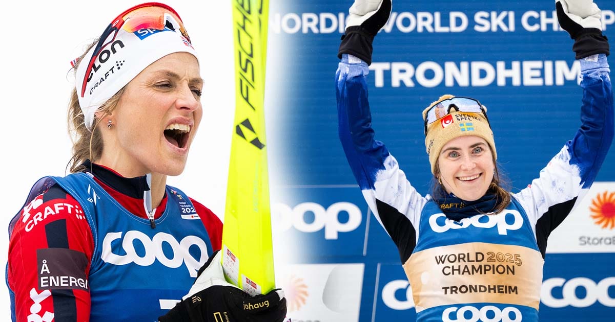 Ebba Andersson besegrade Therese Johaug och vann VM-guld på skiathlon.