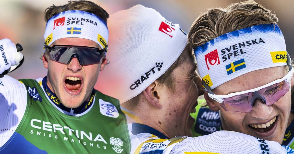 Edvin Anger imponerade stort för Sverige i herrstafetten under skid-VM.